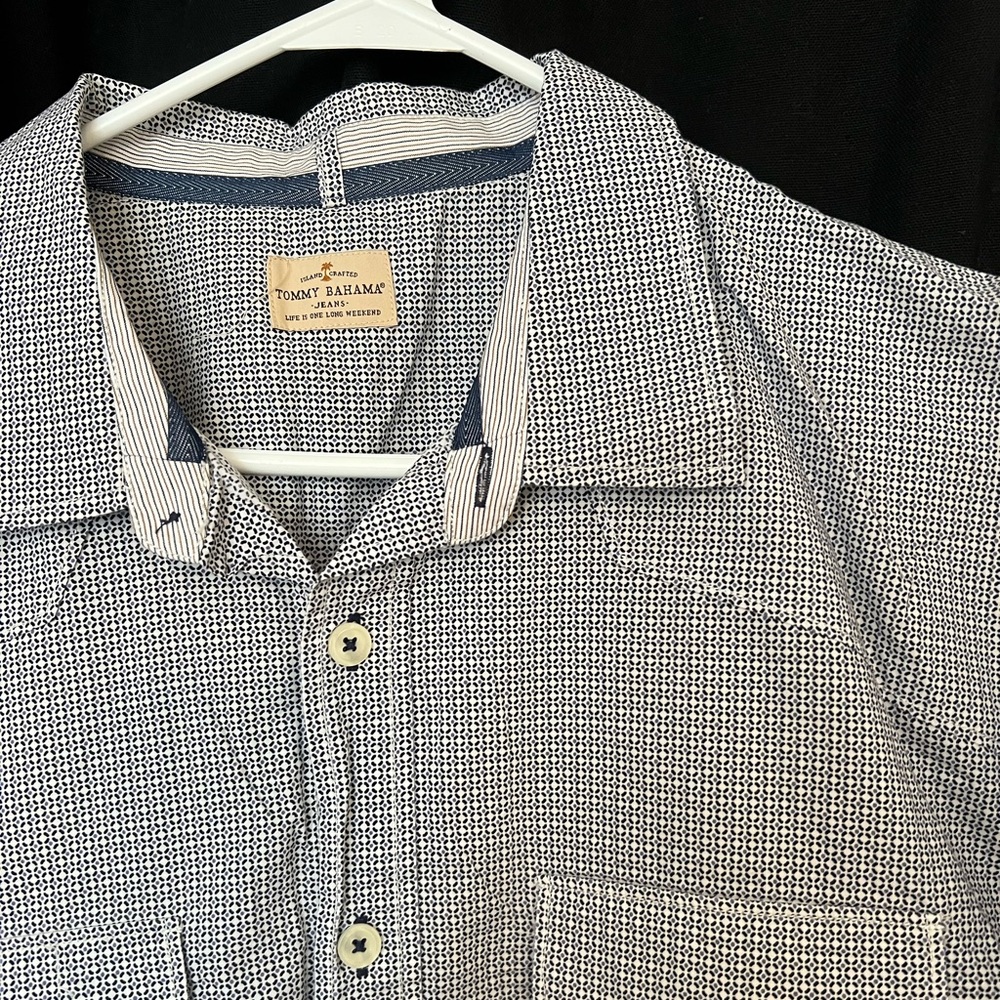 Tommy Bahama jeans short sleeve shirt Sz XL